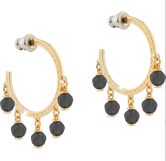 Palermo Pink Stone Hoops Rebecca | Rebecca | Luby 