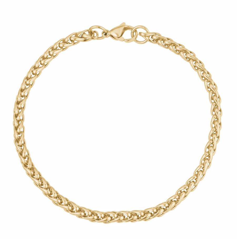 4mm  Wheat Chain Unisex Bracelet