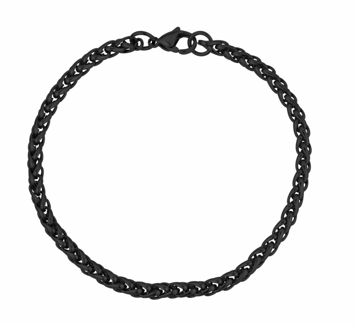 4mm  Wheat Chain Unisex Bracelet | ARZ Steel | Luby 