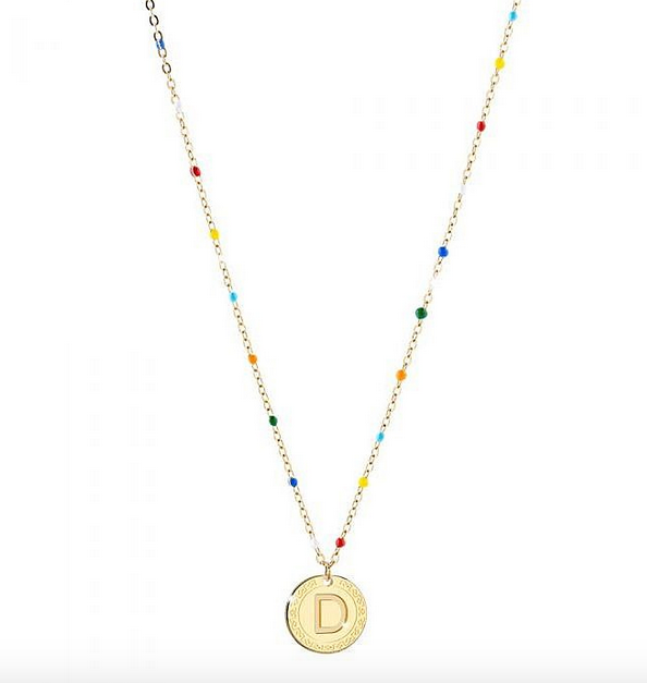 My Name Necklace With Multicolor Enamel | Rebecca | Luby 