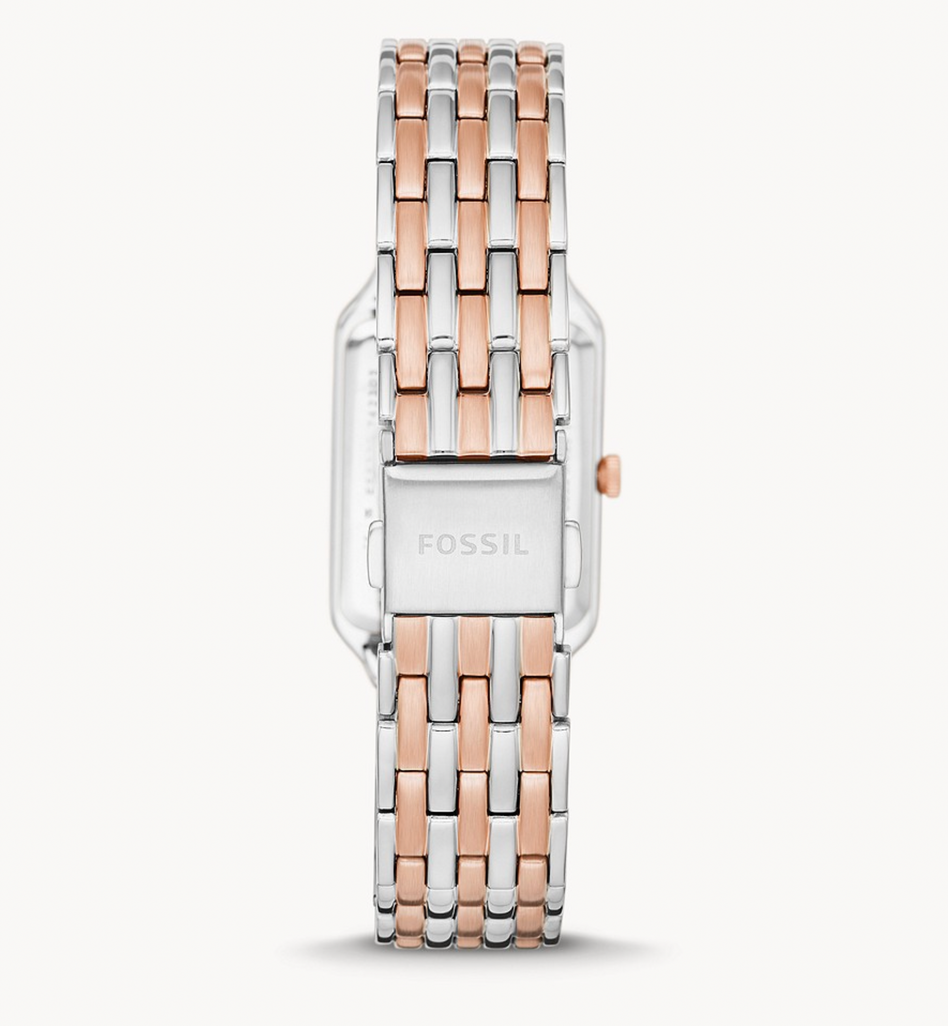 Raquel Three-Hand Date Two-Tone Stainless Steel Watch | Fossil | Luby 