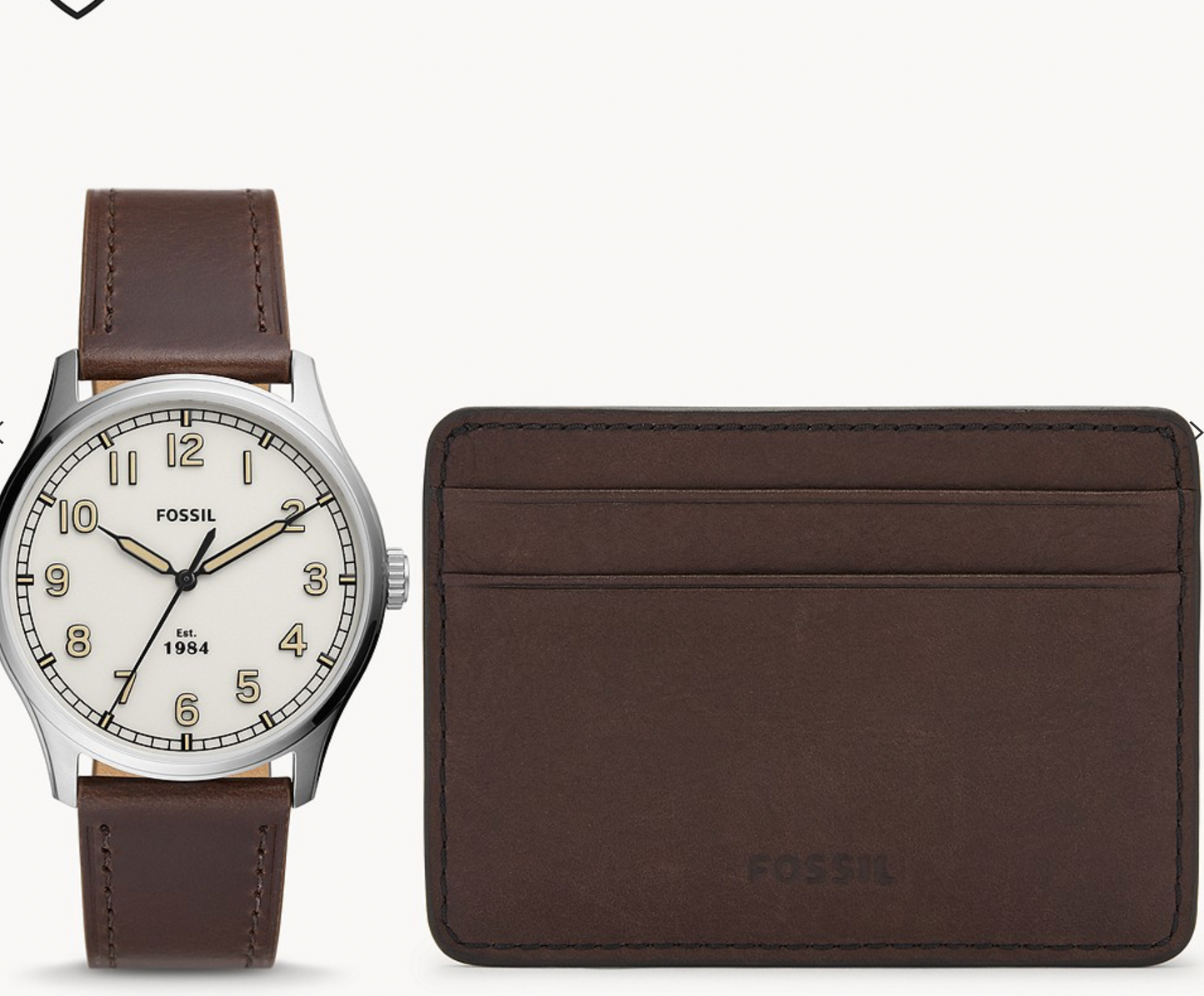 Dayliner Three-Hand Brown Leather Watch and Wallet Box Set | Fossil | Luby 
