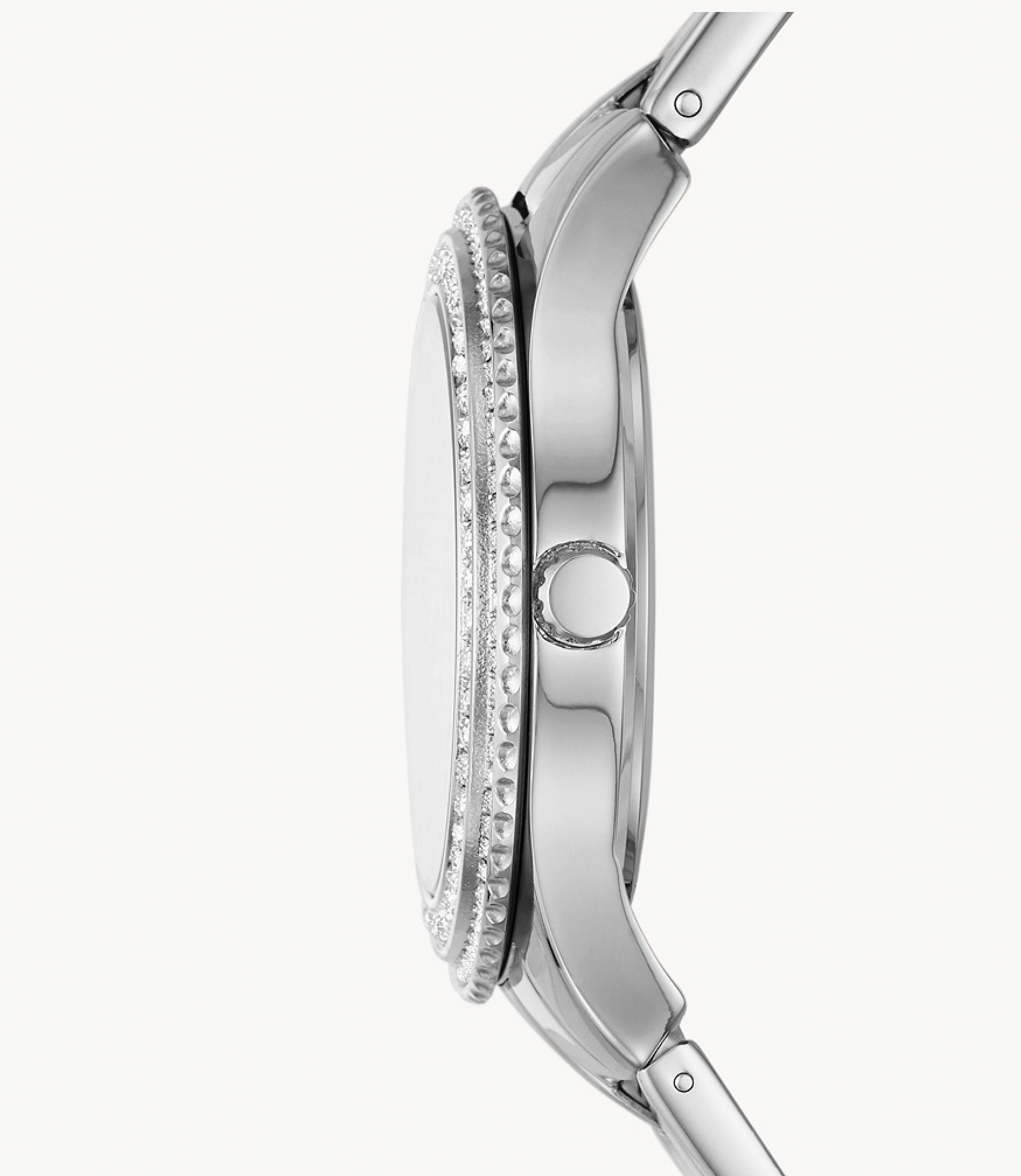 Stella Three-Hand Date Stainless Steel Watch | Fossil | Luby 