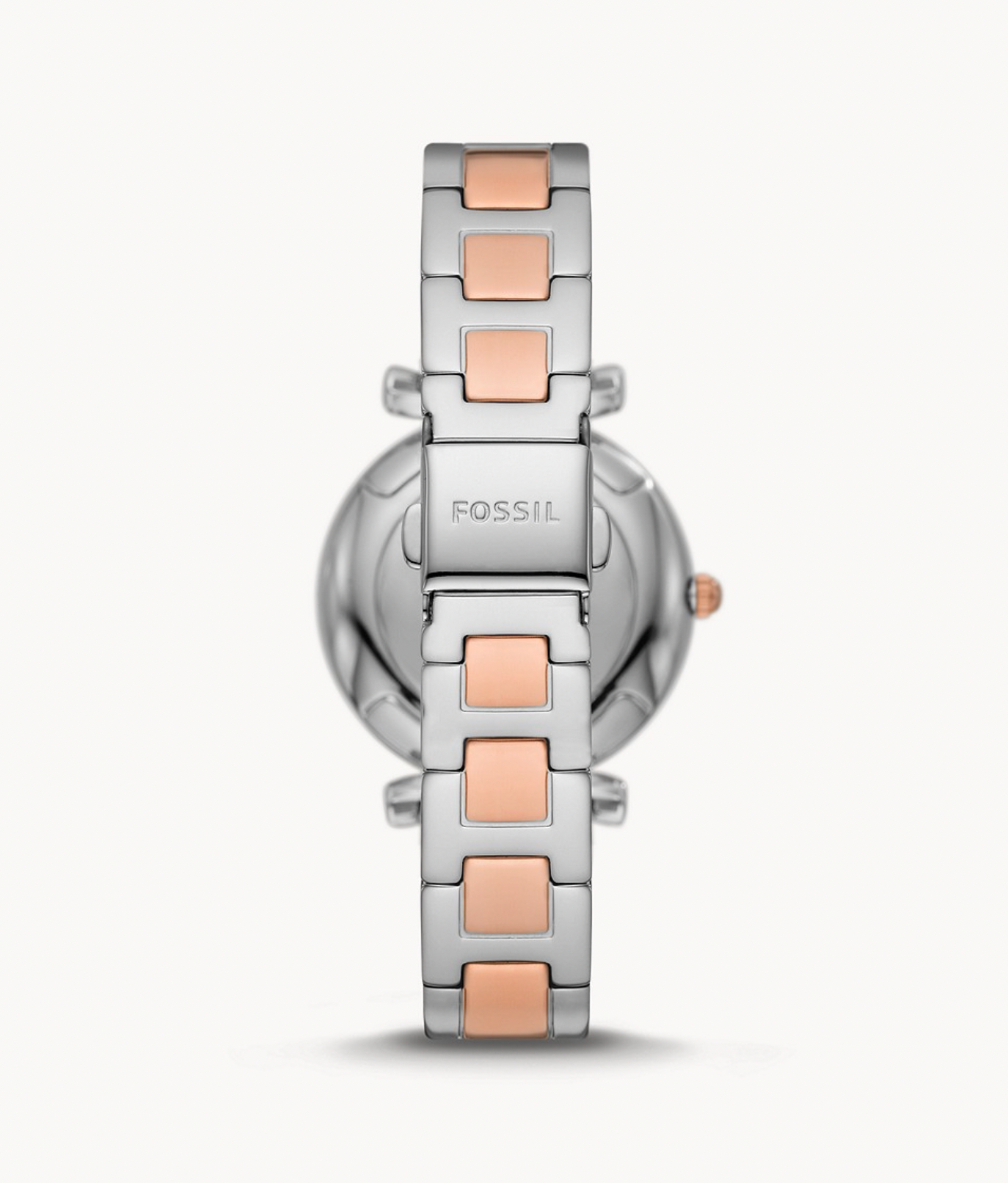 Carlie Three-Hand Date Two-Tone Stainless Steel Watch | Fossil | Luby 