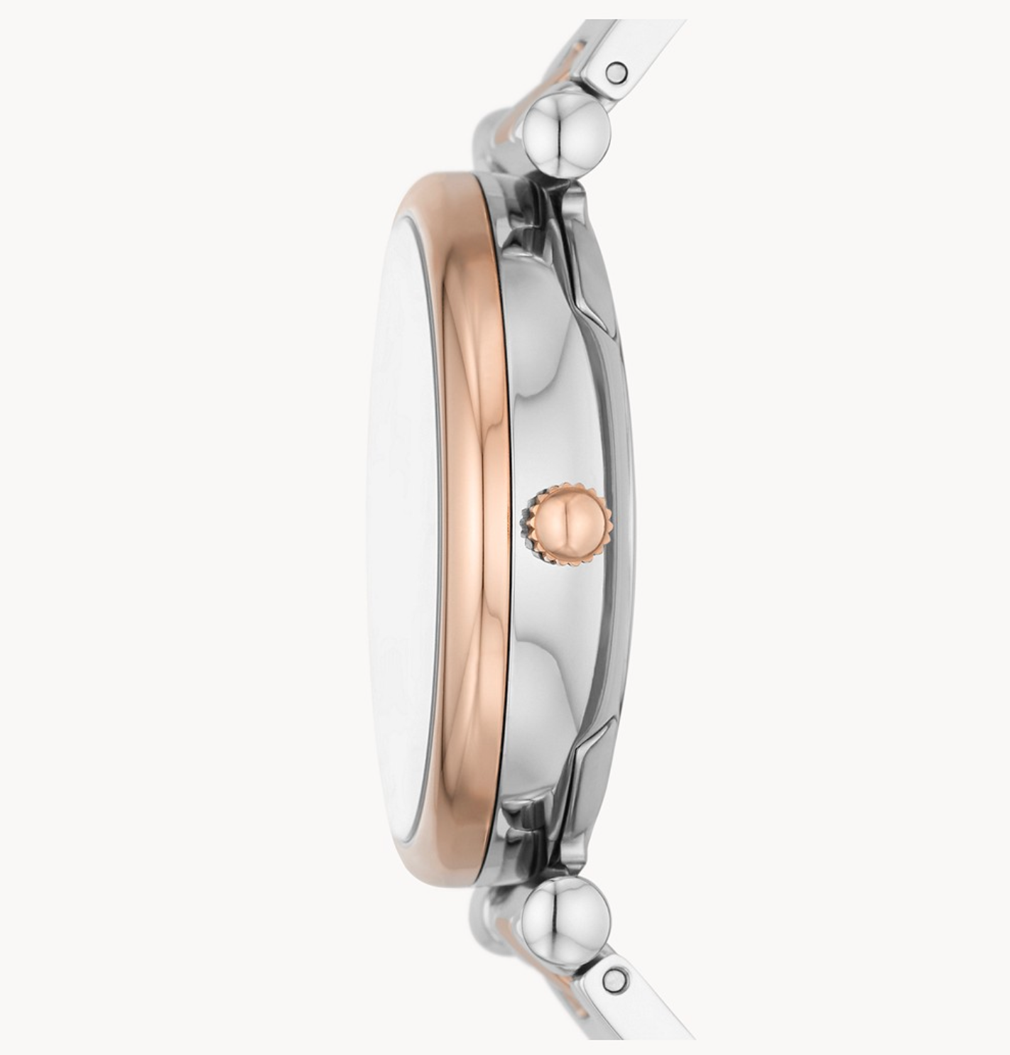 Carlie Three-Hand Date Two-Tone Stainless Steel Watch | Fossil | Luby 