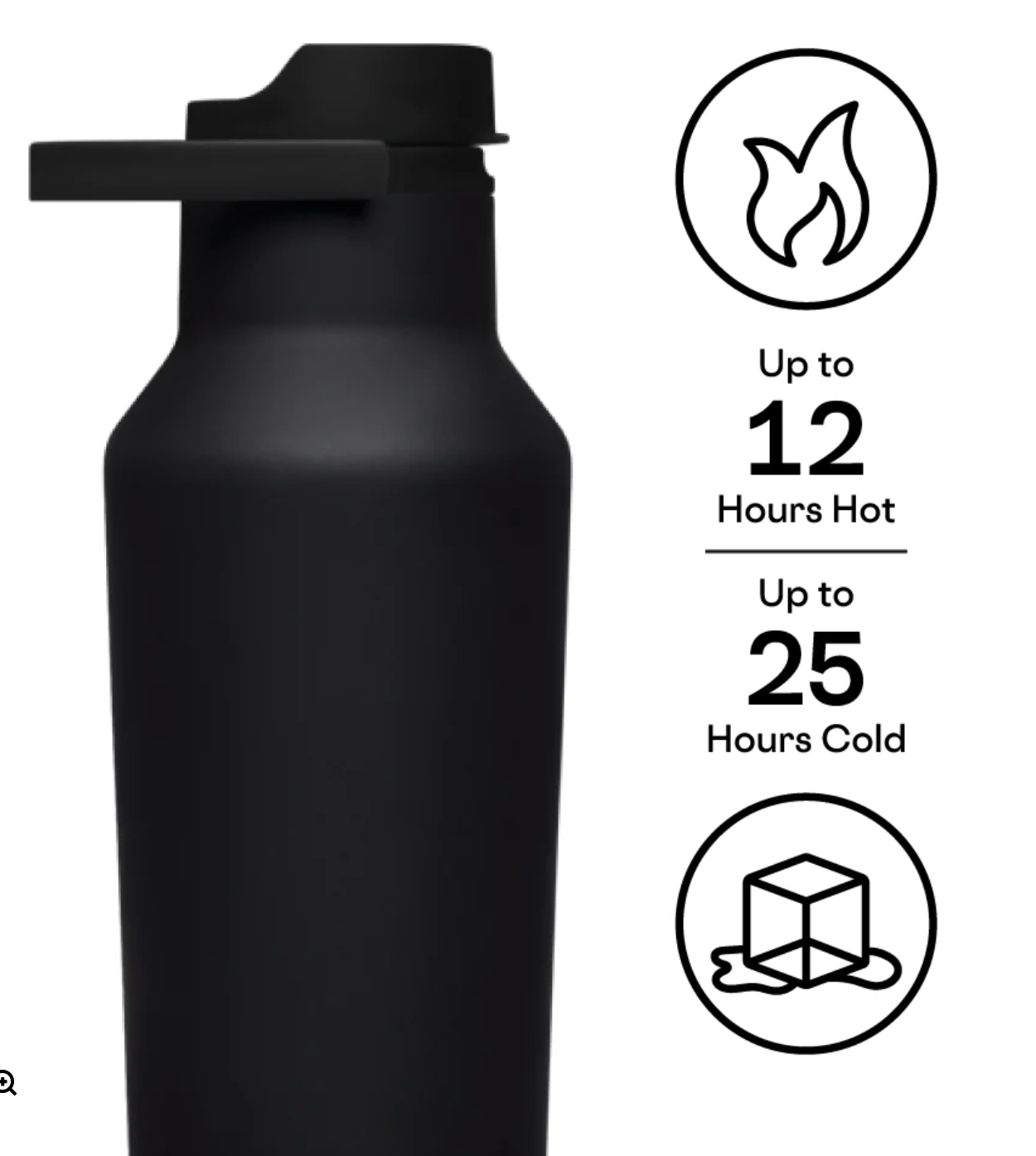 Series A Sport Canteen Black 20Oz | Corkcicle | Luby 