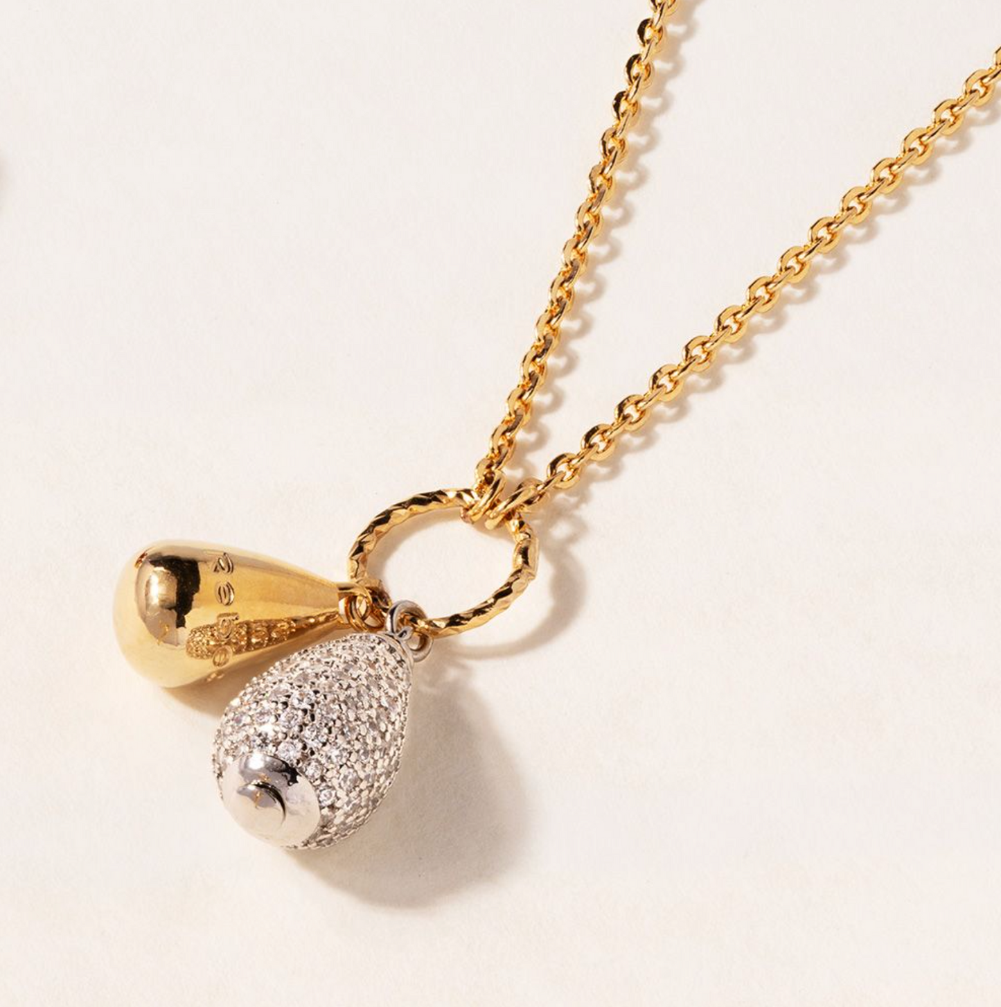 Tulipe Double Teardrop Necklace | Rebecca | Luby 