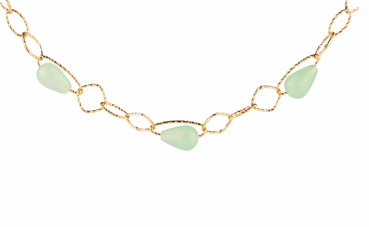 Tulipe Lights Green Stone Necklace | Rebecca | Luby 