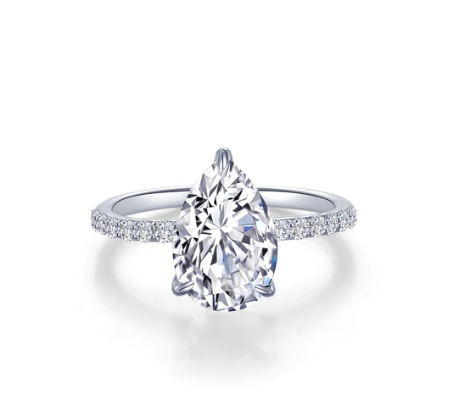 Pear-Shaped Solitaire Engagement Ring | Lafonn | Luby 