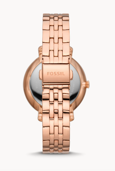 Jacqueline Sun Moon Multifunction Rose Gold-Tone Stainless Steel Watch | Fossil | Luby 
