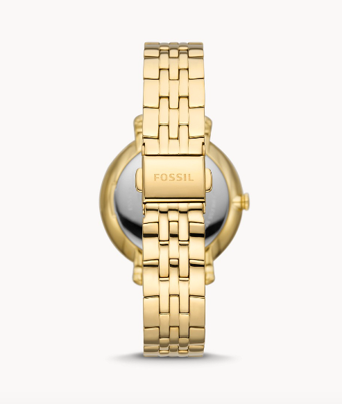 Jacqueline Sun Moon Multifunction Gold-Tone Stainless Steel Watch | Fossil | Luby 