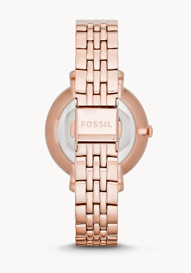 Jacqueline Three-Hand Date Rose Gold-Tone Stainless Steel Watch and Jewelry Set | Fossil | Luby 