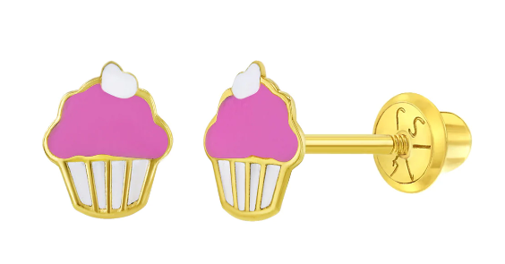 Frosted Cupcake Girls Earrings | Children Collection | Luby 