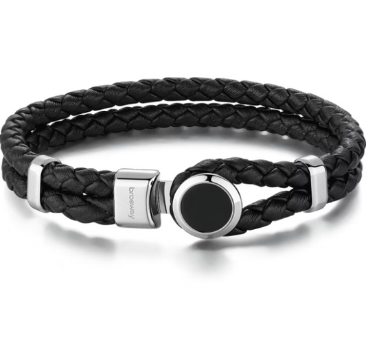 Brosway Black Leather Bracelet | Brosway Italia | Luby 