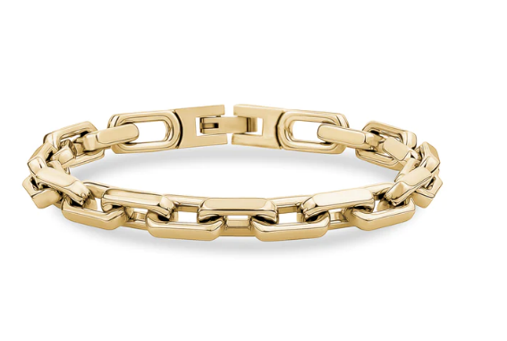 Steel Rectangular Link Bracelet | ARZ Steel | Luby 