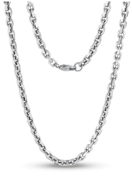 Oval Link Cutting Edges Steel Necklace | ARZ Steel | Luby 