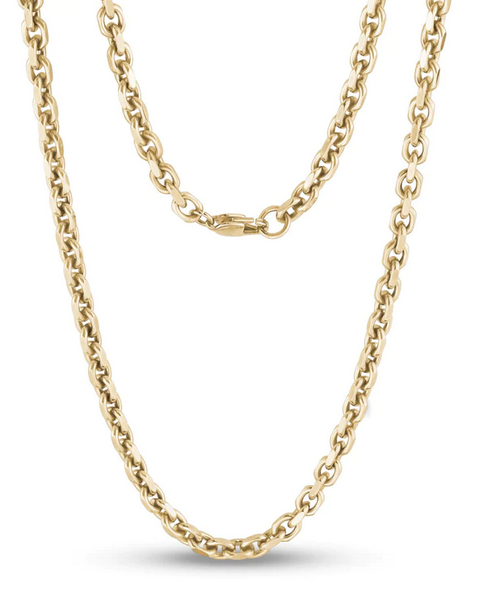 Oval Link Cutting Edges Steel Necklace | ARZ Steel | Luby 