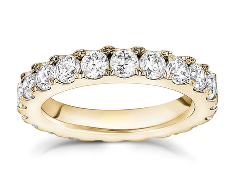 C.Z Eternity Steel Ring
