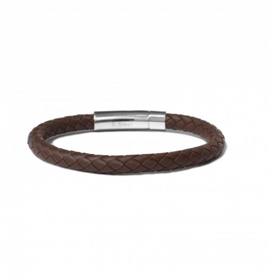 Braided Rubber and Steel Bracelet Chunky | BORSARI | Luby 