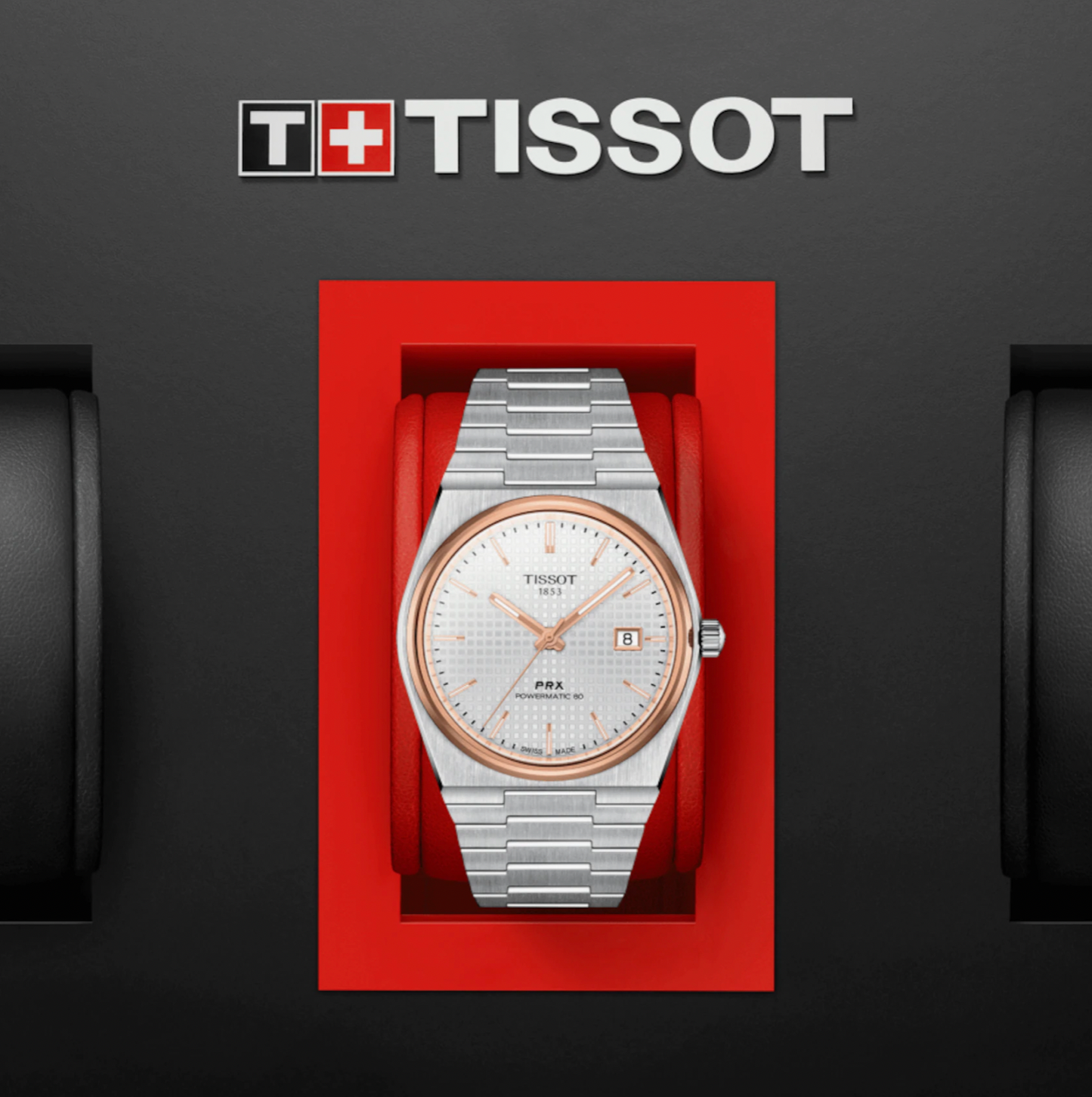 TISSOT PRX POWERMATIC 80 Silver and Rose Gold Besel | Tissot | Luby 