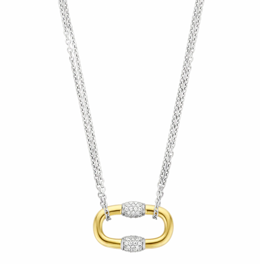 Ti Sento Milano Oval Gold Link Cz Accents | Ti Sento Milano | Luby 