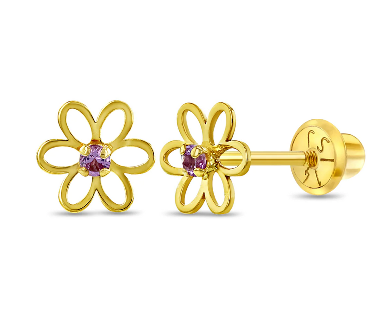 Flower Baby Earring 14K | Children Collection | Luby 