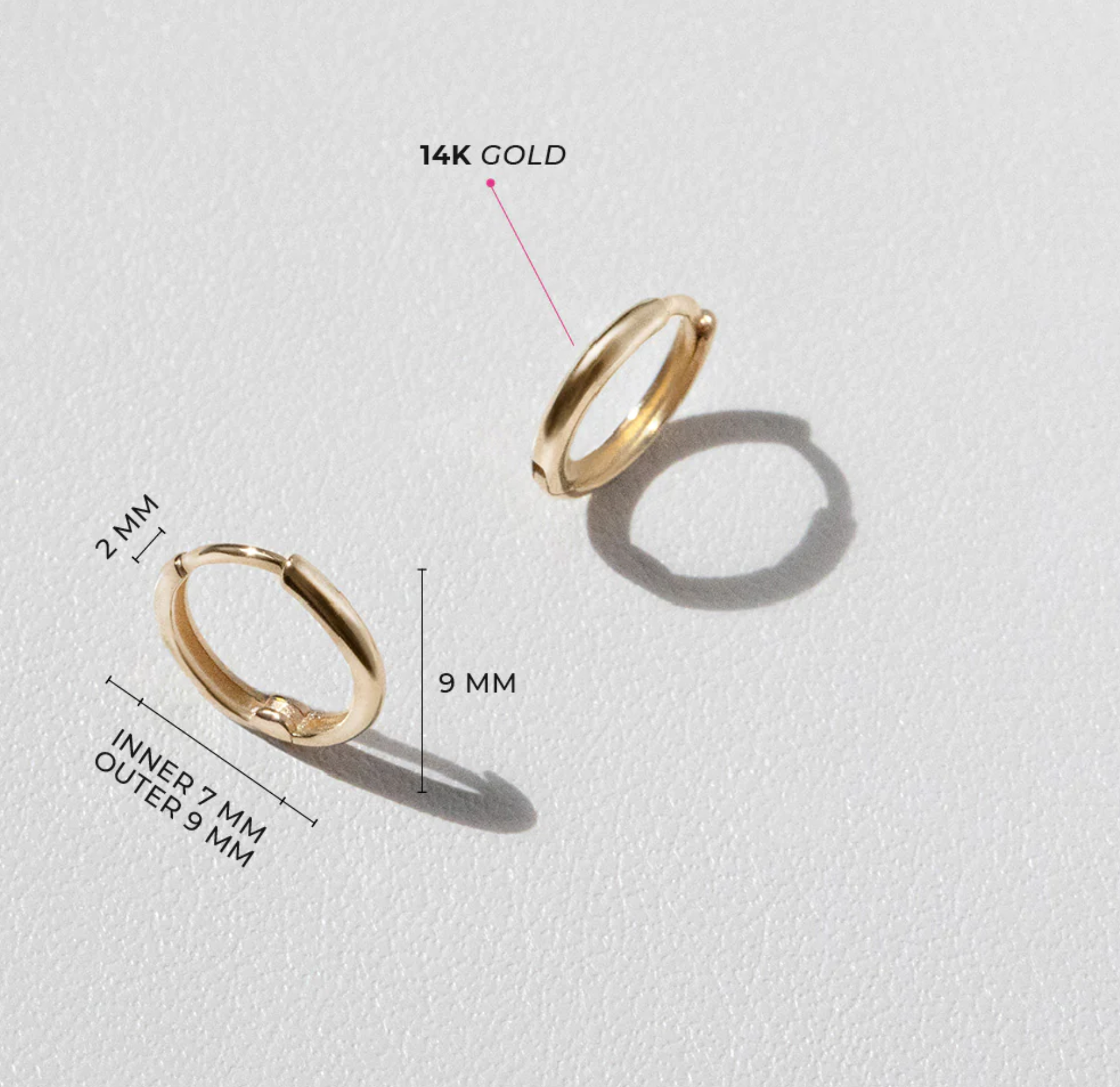 14k The Perfect Tiny Hoop Toddler Earrings | Children Collection | Luby 