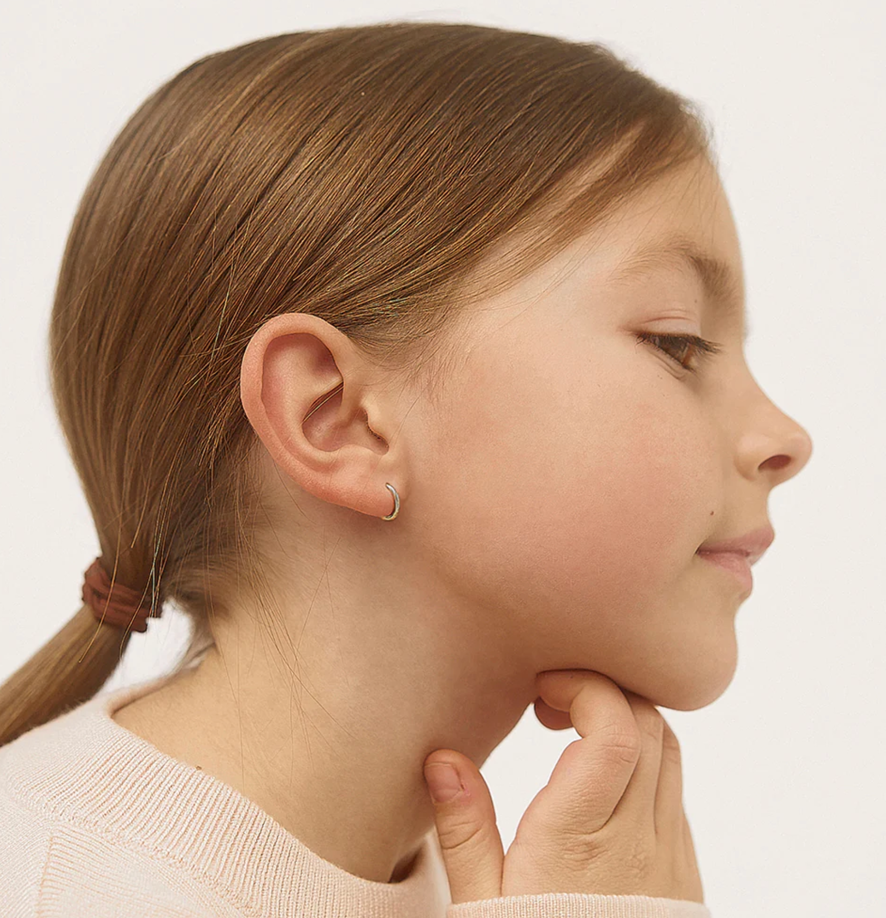 14k The Perfect Tiny Hoop Toddler Earrings | Children Collection | Luby 