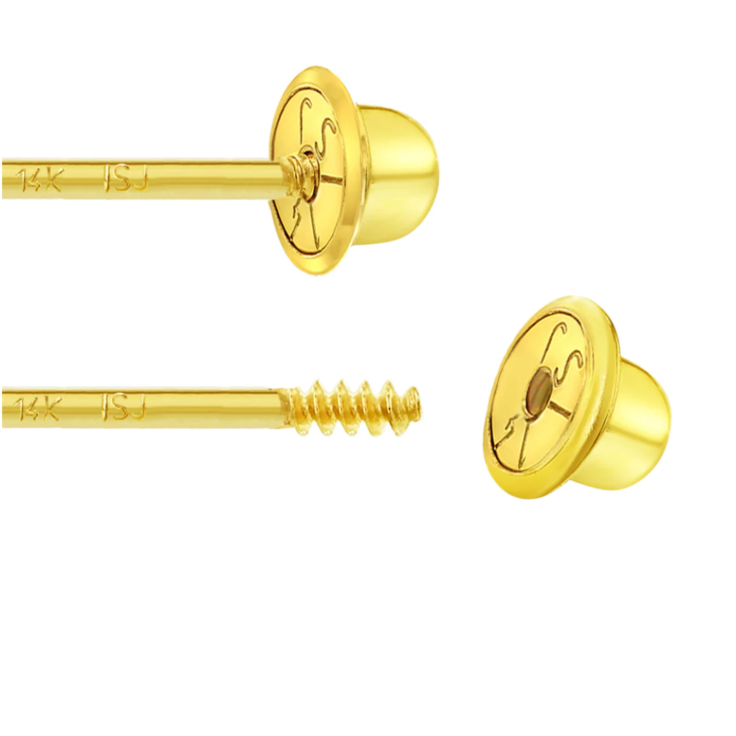 14k Mother of Pearl Flower Girls Earrings | Children Collection | Luby 
