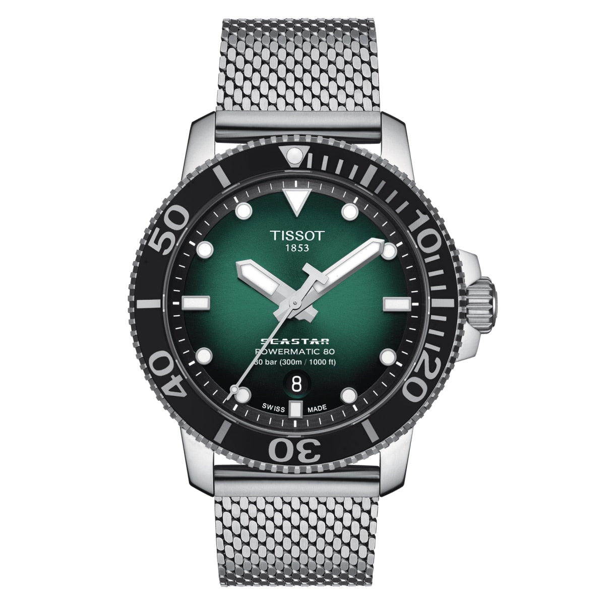 Seastar 1000 Powermatic 80 (Silver/Green) | Tissot | Luby 