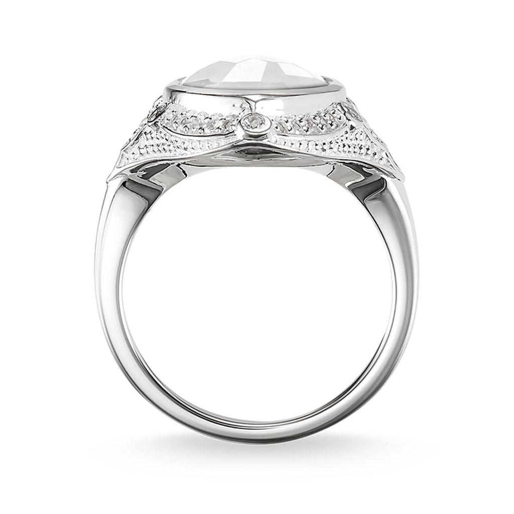 Purity of Lotos Ellipse Ring (Silver/White) | Thomas Sabo | Luby 