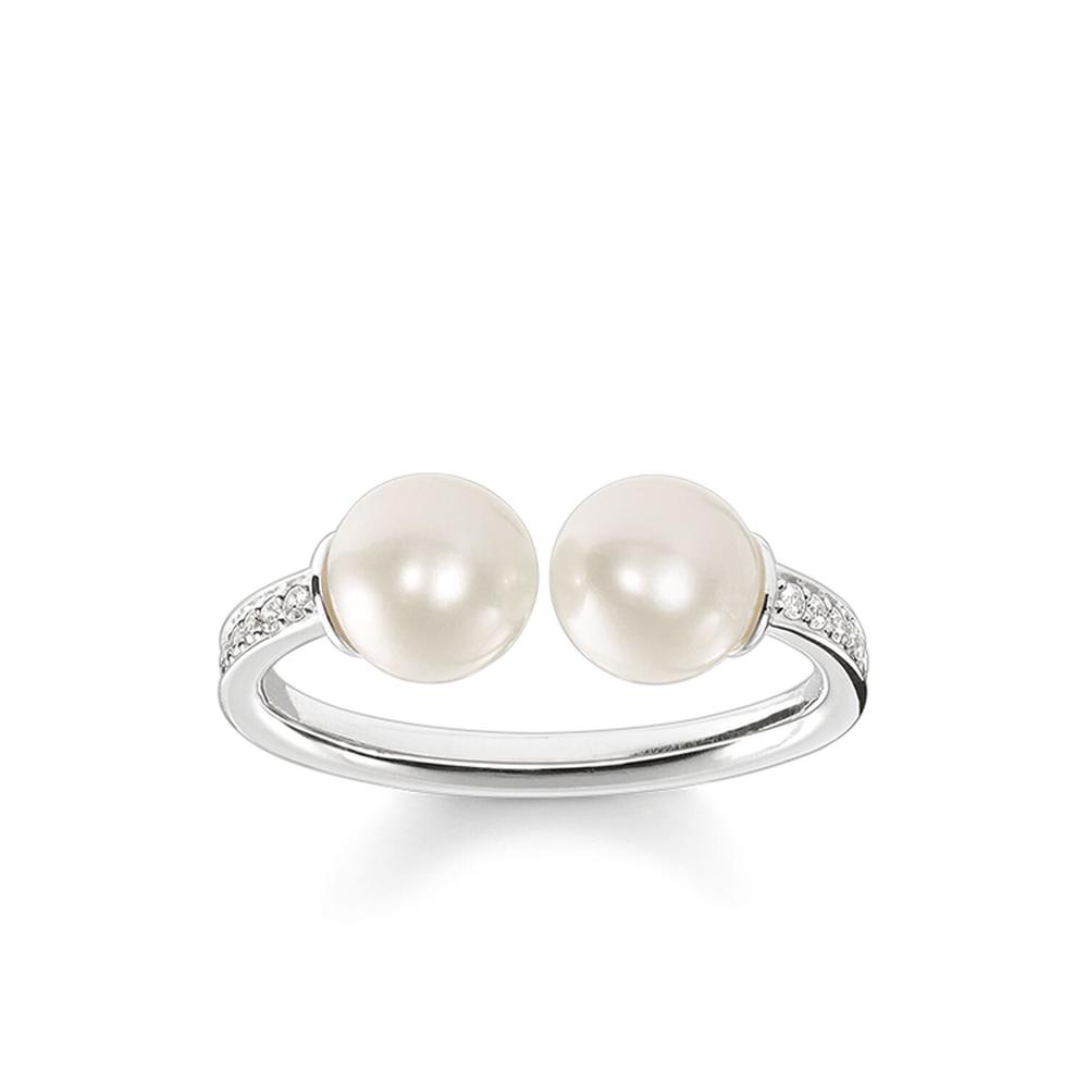 Freshwater Double Pearl Ring (Silver) | Thomas Sabo | Luby 