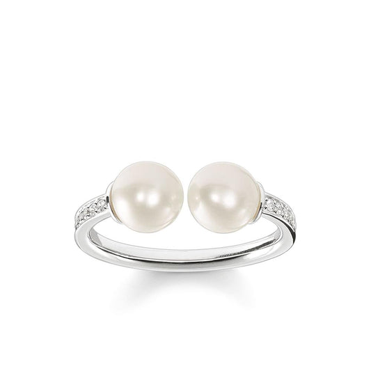 Freshwater Double Pearl Ring (Silver) | Thomas Sabo | Luby 