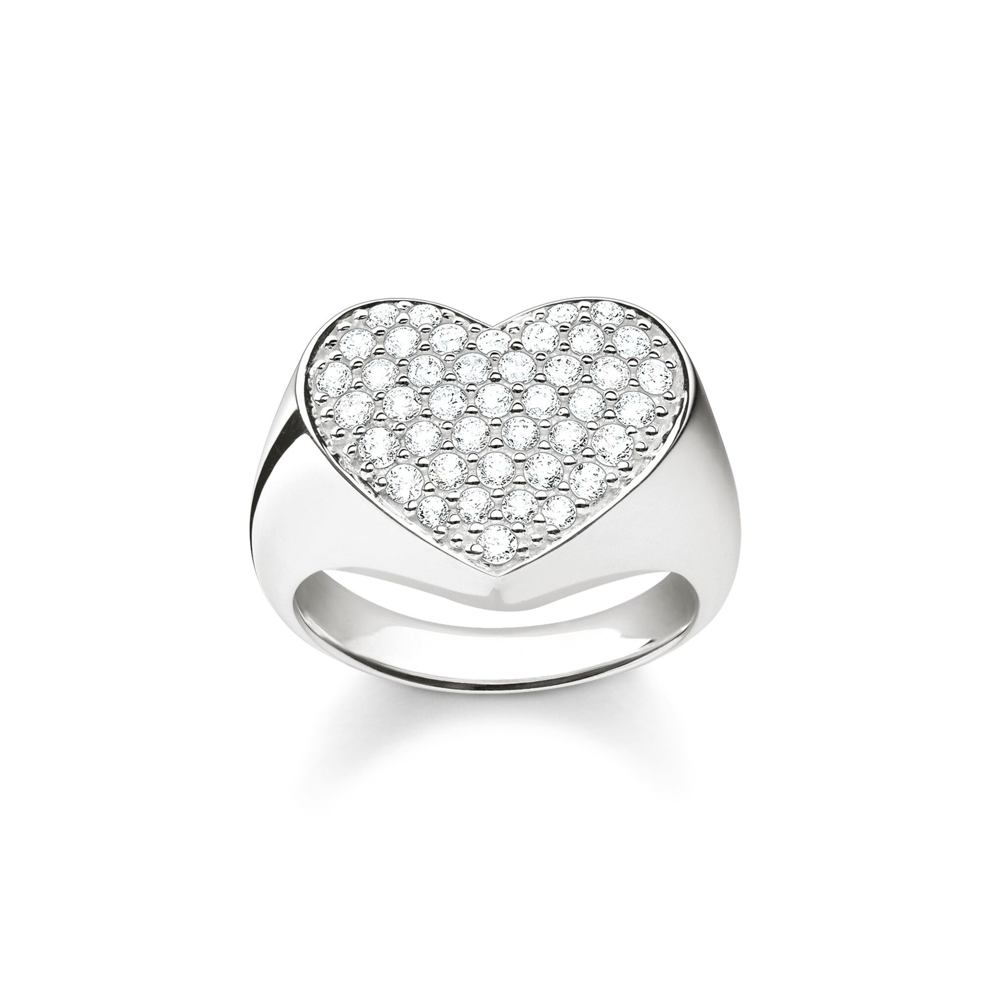 SIGNET RING HEART PAVE | Thomas Sabo | Luby 