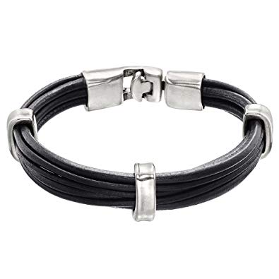 BRACELET ONE OF 50 MAN "1,2,3 UP" BLACK | Uno de 50 | Luby 