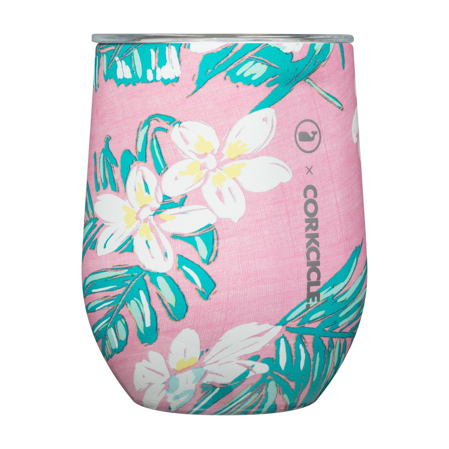 Pink Tropical Flowers Stemless | CORKCICLE | Luby 