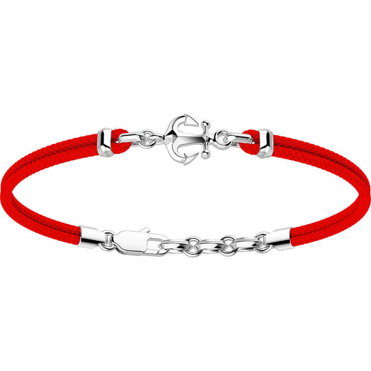 Silver Anchor with Red Kevlar Bracelet | Zancan | Luby 