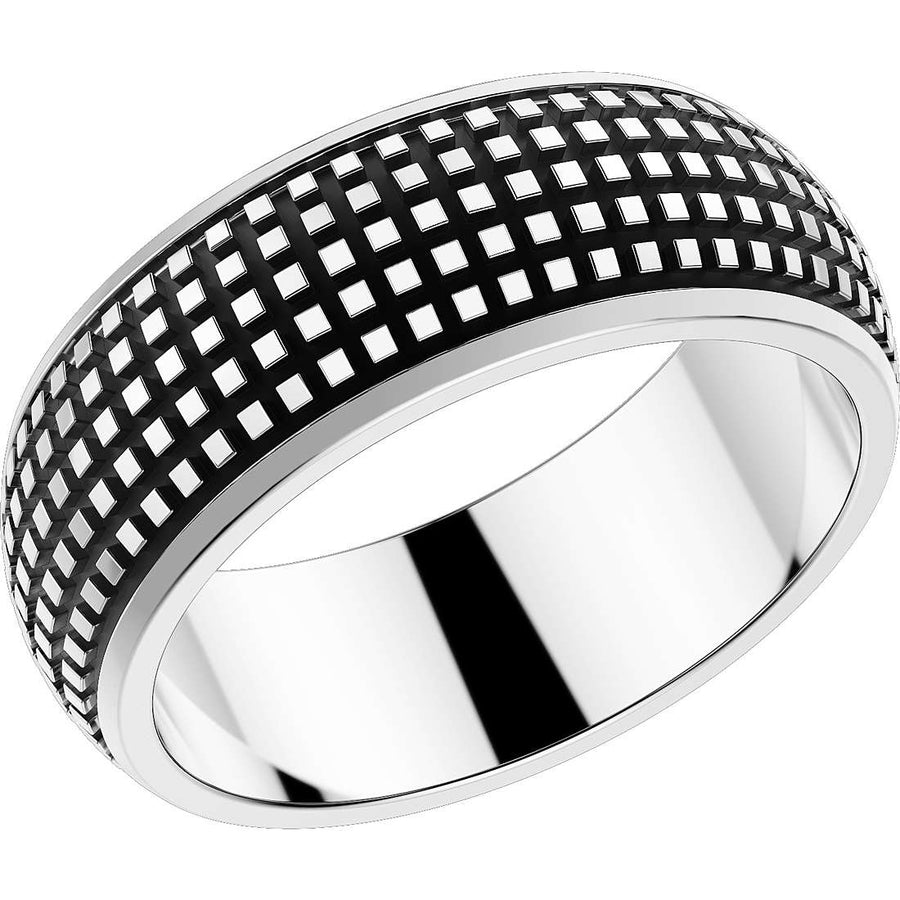 Anillo estampado cuadrado