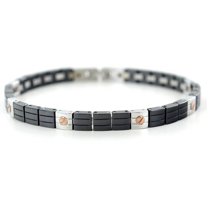 Silver and Black Ceramic Bracelet | Zancan | Luby 