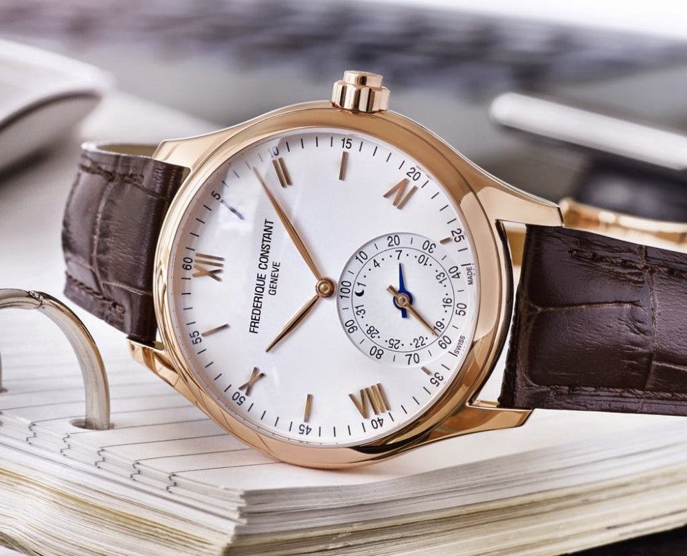 Horological Smartwatch Gents Classics (Rose-Gold/White) | Frederique Constant | Luby 