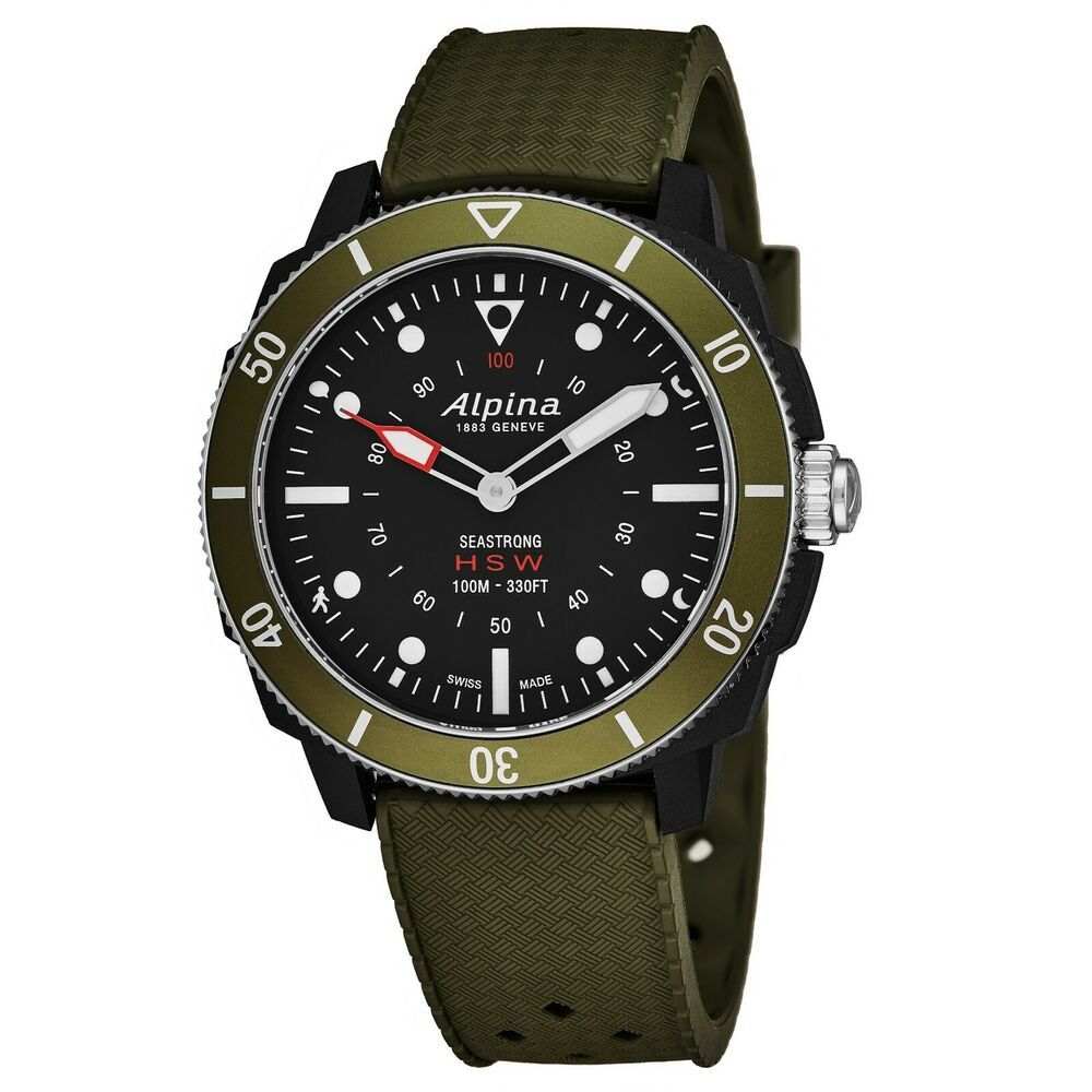 Seastrong Horological Smartwatch (Green) | Alpina | Luby 