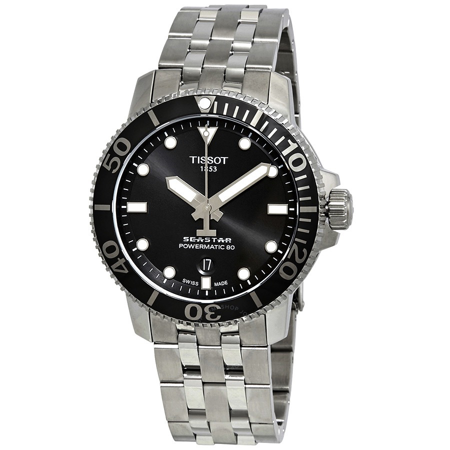 Seastar 1000 Powermatic 80 (Silver-Black) | Tissot | Luby 