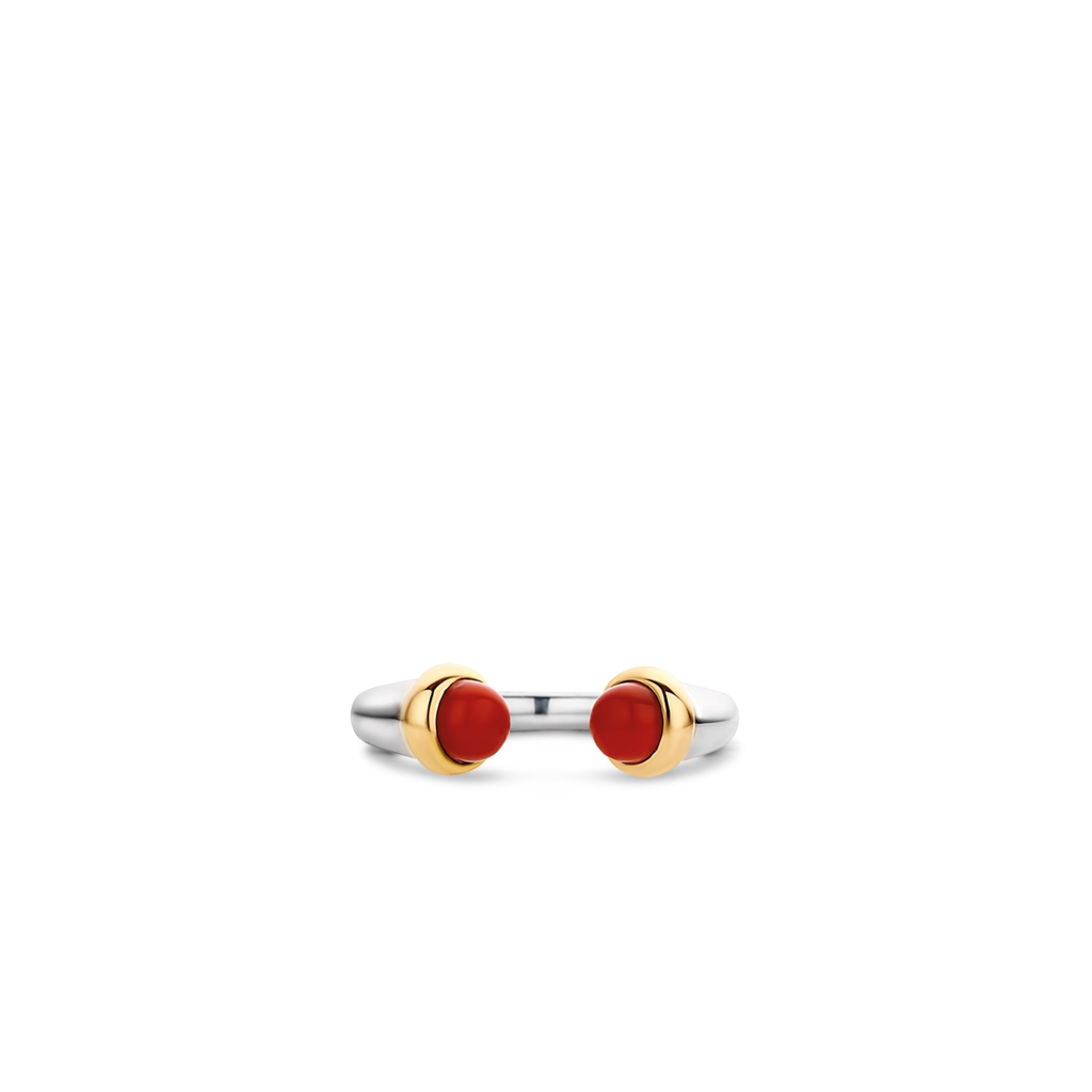 DOUBLE STONE TWO-TONE RING | Ti Sento Milano | Luby 