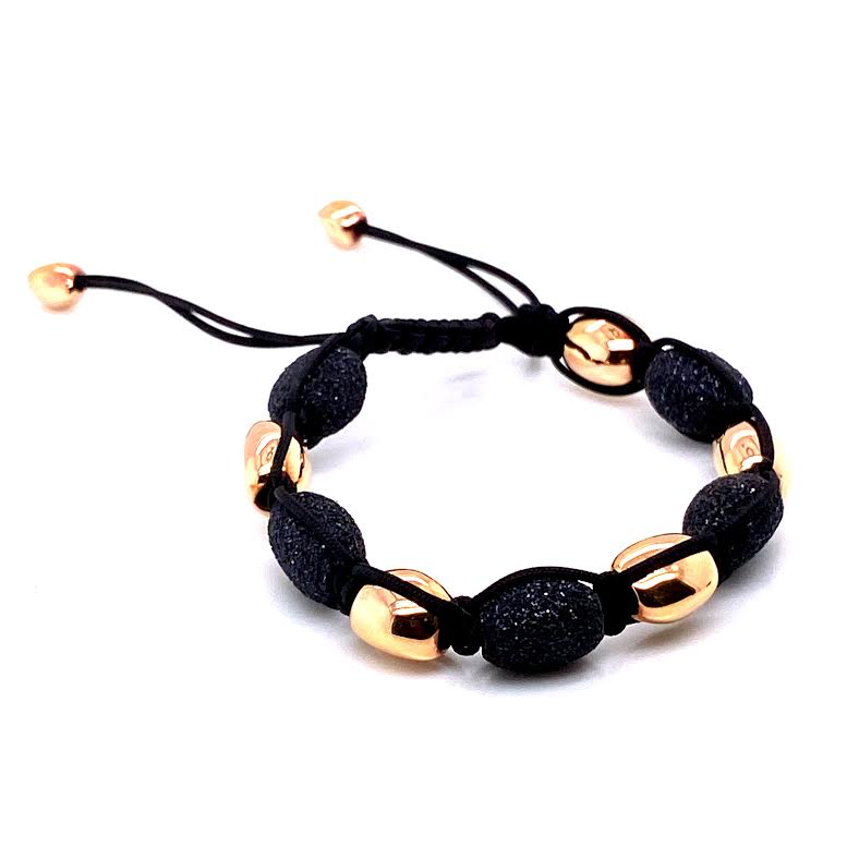 Dust of Dreams Beads Bracelet (Rose-Gold;Black) | Pesavento | Luby 
