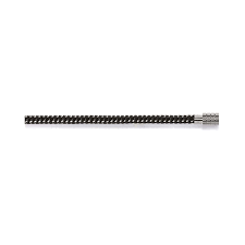 Braided Black Leather and Steel Necklace | Kermar | Luby 