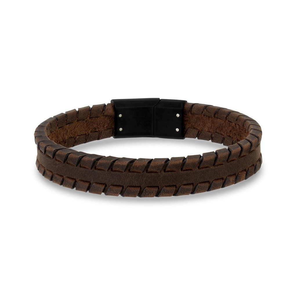 Tire Track Leather Bracelet | ARZ Steel | Luby 