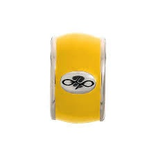 Dije de esmalte amarillo (plata/amarillo)