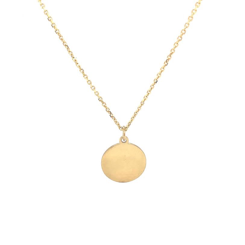 Small Round Pendant Engraving | Luby Gold Collection | Luby 