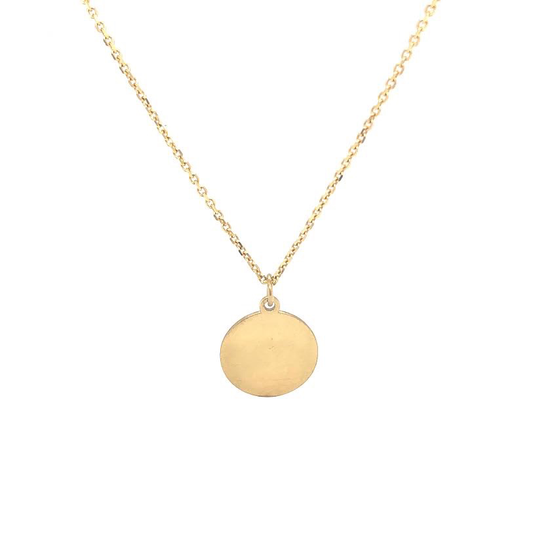 Small Round Pendant Engraving | Luby Gold Collection | Luby 
