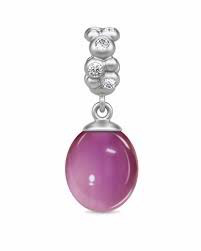 Amethyst Ocean Drop Charm (Silver/Purple)